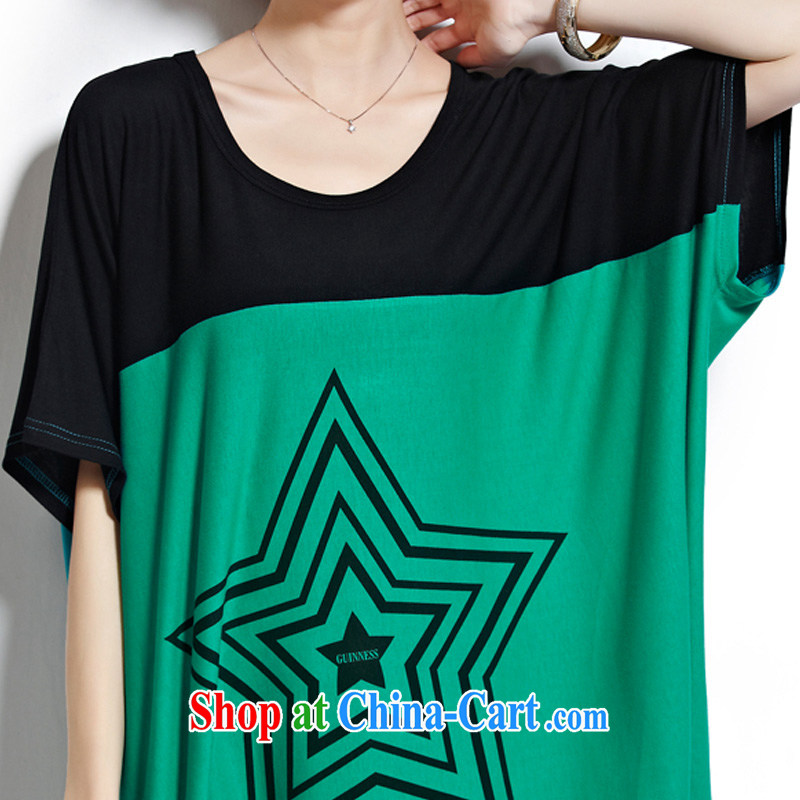 1000 double Yi Su-ha, a short-sleeved version won a large, loose the FAT and FAT MM comfortable short-sleeved shirt T ZM 6852 large green code is code, 1000 double Yi Su-in, and shopping on the Internet