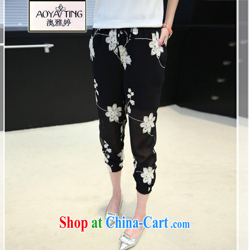 o Ya-ting 2015 New, and indeed increase, women with thick mm Spring and Summer Snow woven trousers video thin Harlan pants 331 black 4XL recommends that you 160 - 180 jack