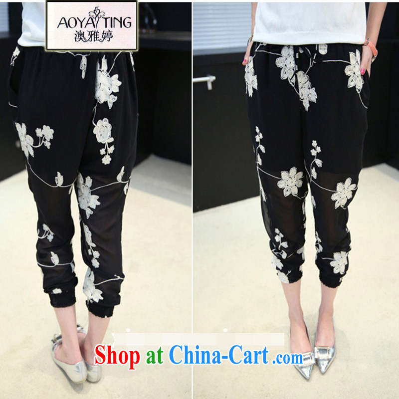 o Ya-ting 2015 New, and indeed increase, women with thick mm Spring and Summer Snow woven trousers video thin Harlan pants 331 black 4XL recommends that you 160 - 180 jack, O Ya-ting (aoyating), online shopping