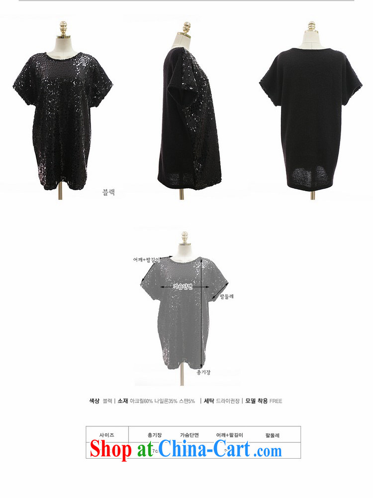 Mr MAK, sinks and indeed increase, female 2015 summer new Korean thick MM cultivating graphics thin loose, long, short-sleeved T shirt 6078 black 5 XL pictures, price, brand platters! Elections are good character, the national distribution, so why buy now enjoy more preferential! Health