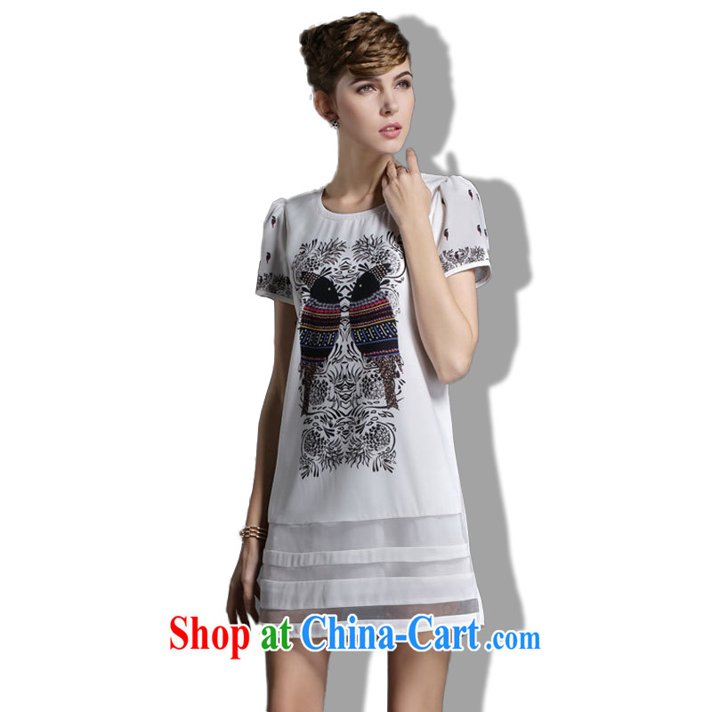 Lehman Ronnie lymalon fat people graphics thin summer 2015 mm thick 100 on board the code girls with the FAT and loose short-sleeved dresses 1838 white XXXL, Lehman Ronnie (LYMALON), and, on-line shopping