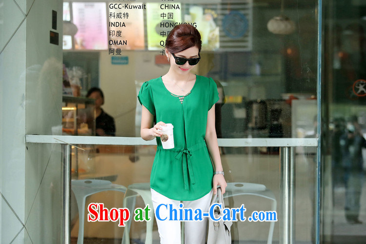 The Korean love 2015 thick MM summer, new Korean version graphics thin large code female snow woven shirts shirt female OH 56,527 green XXXL pictures, price, brand platters! Elections are good character, the national distribution, so why buy now enjoy more preferential! Health