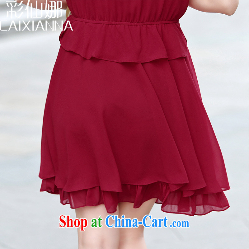 Also, Sin 2015 new female snow woven dresses summer decoration, Korean video thin short-sleeve shirt, blue XXXL, and the color of sin (CAIXIANNA), shopping on the Internet
