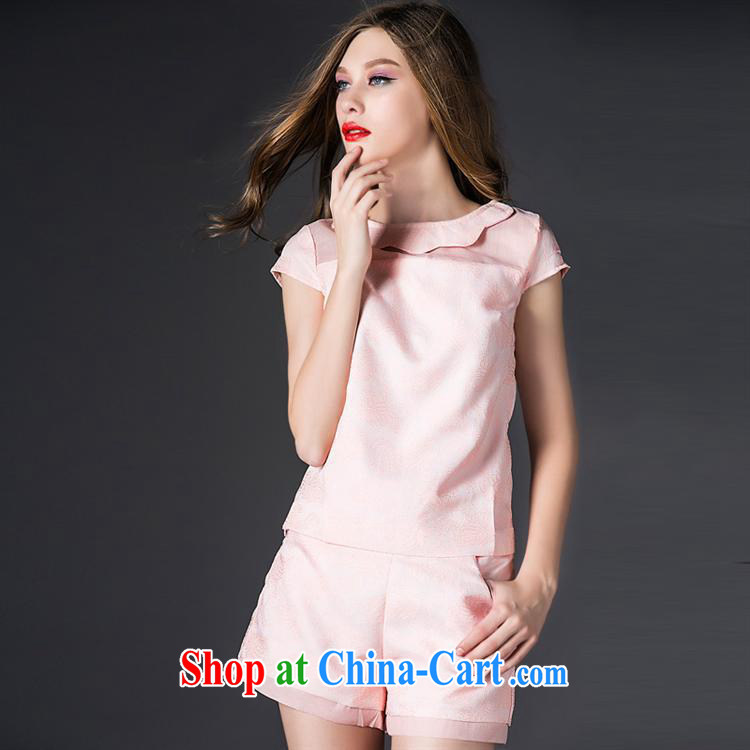 Hamilton's summer new European site female Big dolls for pink short-sleeved shirt T-shirt + shorts set female pink L pictures, price, brand platters! Elections are good character, the national distribution, so why buy now enjoy more preferential! Health