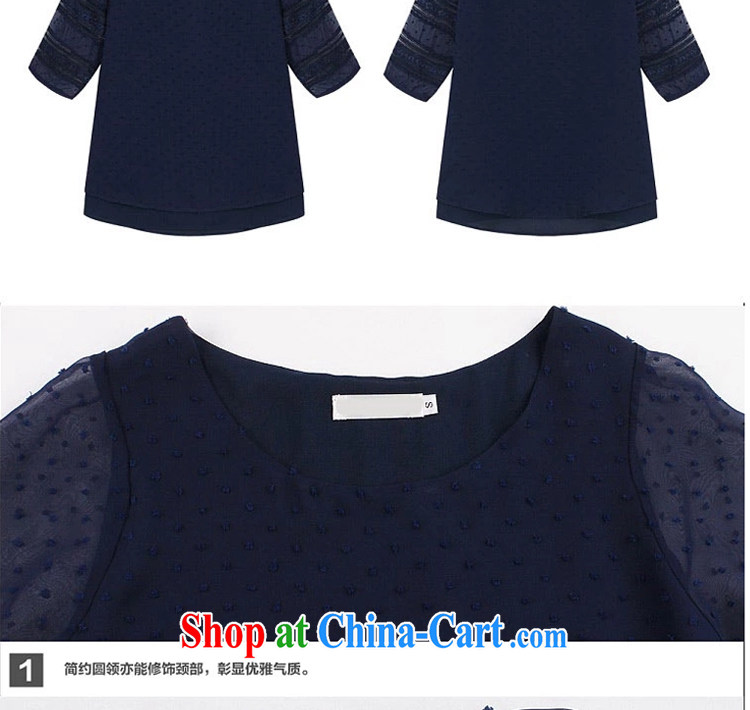Huan Zhu Ge Ge Ge 2015 larger female summer new Ethnic Wind thick MM cultivating graphics thin biological air cuff lace stitching T-shirt snow woven shirts 1505 BMW blue 3 XL pictures, price, brand platters! Elections are good character, the national distribution, so why buy now enjoy more preferential! Health
