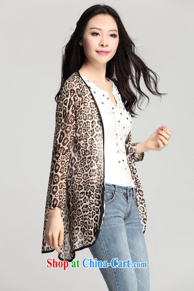 GRAPOS 2015 summer new sunscreen clothing and long-sleeved, long, ground out a yarn cardigan, jacket shawl larger female DM 021 Leopard XXXL pictures, price, brand platters! Elections are good character, the national distribution, so why buy now enjoy more preferential! Health