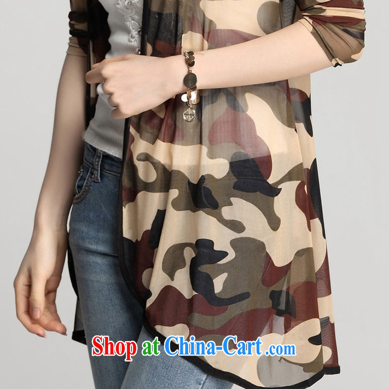 GRAPOS 2015 summer new, sunscreen, long-sleeved, long, a Web by the T-shirt, jacket shawl larger female DM 021 Leopard XXXL, GRAPOS, shopping on the Internet