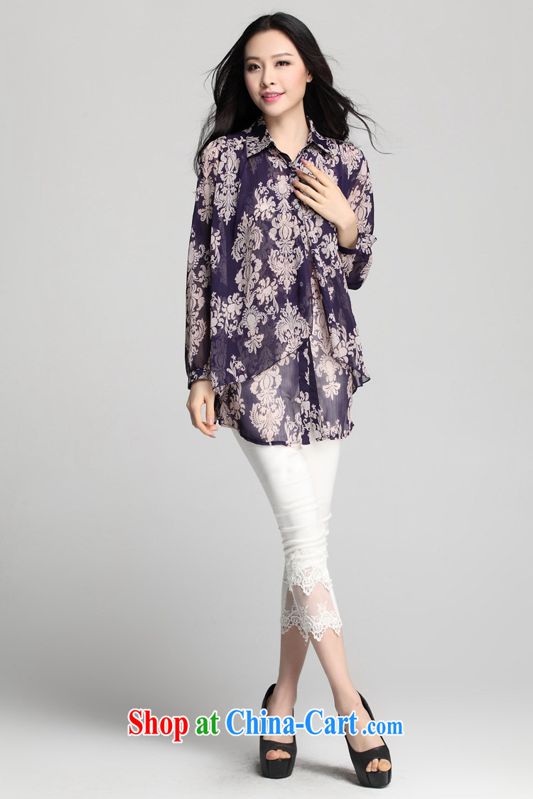 tea wafted Yu 2015 spring and summer new female long-sleeved creases snow woven shirts Stamp Duty Spring Loaded multi-layer stitching loose the code purple shirt XXXL pictures, price, brand platters! Elections are good character, the national distribution, so why buy now enjoy more preferential! Health