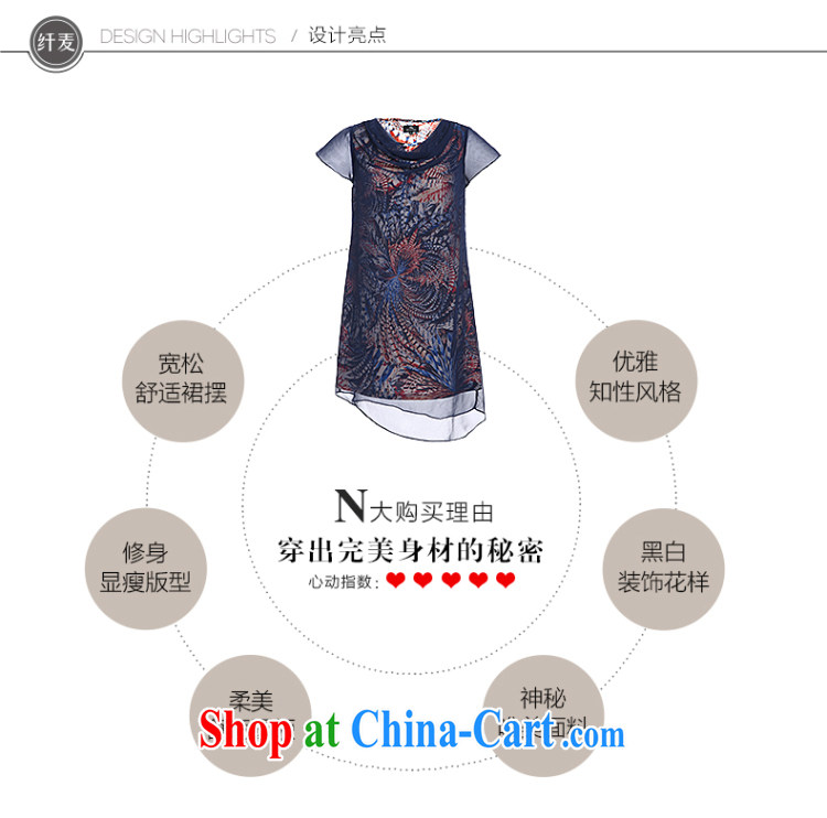 Slim, Mr Big, female 2015 summer new thick mm stylish graphics thin short-sleeved stamp dress 952103092 royal blue 6 XL pictures, price, brand platters! Elections are good character, the national distribution, so why buy now enjoy more preferential! Health