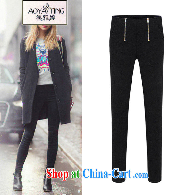 o Ya-ting 2015 New, and indeed increase, female fat mm castor pencil trousers spring and fall graphics thin pants female black 5 XL recommends that you 175 - 200 jack, O Ya-ting (aoyating), online shopping