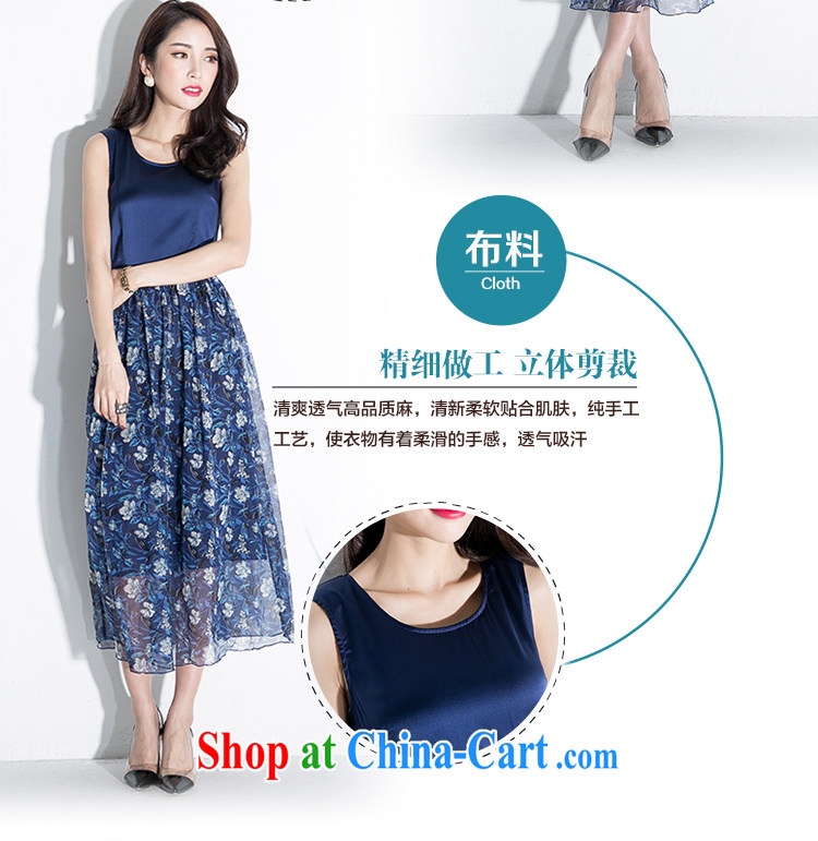 Vicky Ling Song summer 2015 with new, large, snow-woven long skirt cultivating Korean version 2298 L valleys, blue XXXL pictures, price, brand platters! Elections are good character, the national distribution, so why buy now enjoy more preferential! Health