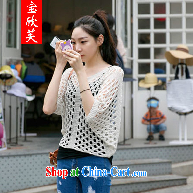 Baoxinfu 2015 summer thick MM large, air-conditioned clothing sweater bat sleeves biological defense and T-shirt girl 7103 cool, crystal clear color XXXL (160 - 200 ) jack, Baoxinfu, shopping on the Internet