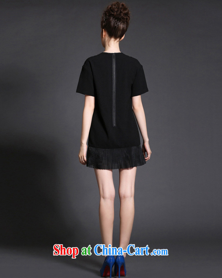 o Ya-ting 2015 spring and summer New, and indeed increase, female fat mm video thin short-sleeved solid dresses female small black black skirt 4 XL recommends that you 160 - 180 Jack pictures, price, brand platters! Elections are good character, the national distribution, so why buy now enjoy more preferential! Health