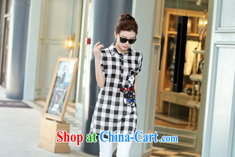 Tim in her large, female 2015 new summer fashion lapel, long, black and white checkered cotton the thick mm shirt female D 565 black-and-white, 3 XL pictures, price, brand platters! Elections are good character, the national distribution, so why buy now enjoy more preferential! Health