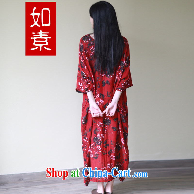 Such as pixel double cotton robe stamp larger female spring dresses 3304 red cuffs are code, such as Pixel (rusu), and, on-line shopping