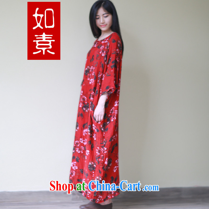 Such as pixel double cotton robe stamp larger female spring dresses 3304 red cuffs are code, such as Pixel (rusu), and, on-line shopping