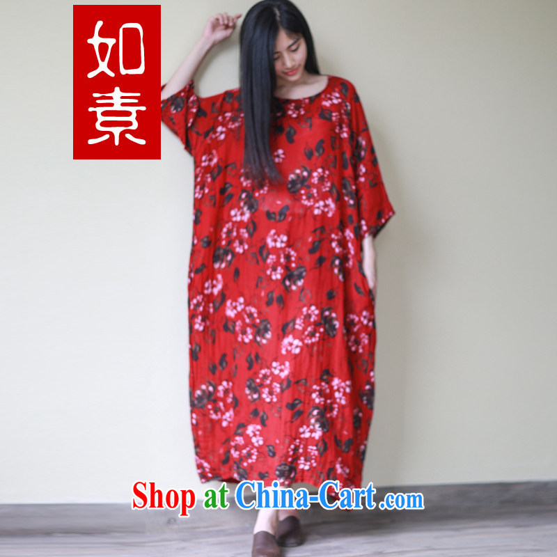 Such as pixel double cotton robe stamp larger female spring dresses 3304 red cuffs are code, such as Pixel (rusu), and, on-line shopping