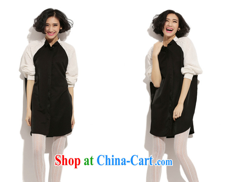 Director of the Advisory Committee 2015 spring new and indeed increase, female fat in mm long lace long sleeved shirt shirt-skirt black and white loose all code brassieres tile 114 pictures, price, brand platters! Elections are good character, the national distribution, so why buy now enjoy more preferential! Health