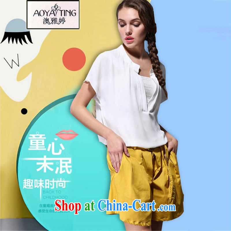 o Ya-ting 2015 New, and indeed increase, female fat mm short-sleeve snow woven shirts graphics thin shorts Leisure package female picture color two-piece 5 XL recommends that you 175 - 200 jack, O Ya-ting (aoyating), online shopping