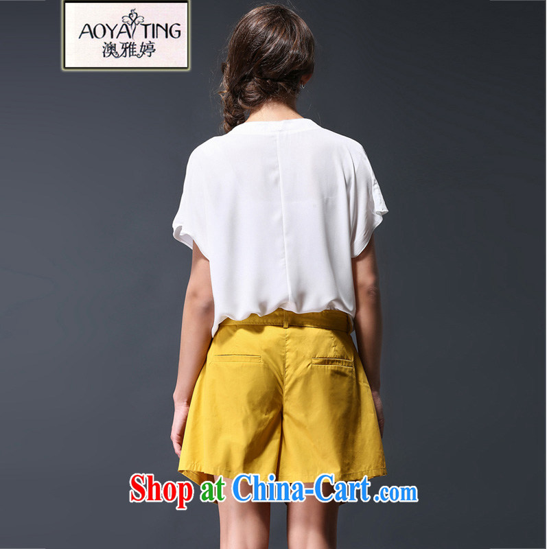o Ya-ting 2015 New, and indeed increase, female fat mm short-sleeve snow woven shirts graphics thin shorts Leisure package female picture color two-piece 5 XL recommends that you 175 - 200 jack, O Ya-ting (aoyating), online shopping