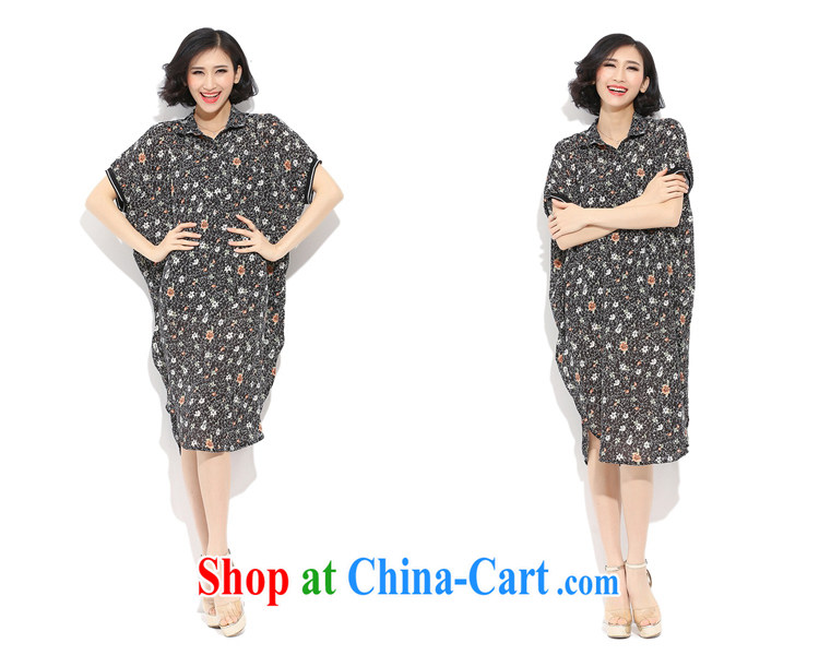 Director of the Advisory Committee 2015 spring and summer with new, and indeed increase, female fat mm long floral shirt short-sleeved snow woven double-yi skirt floral patterns are relaxed, chest of tile 140 pictures, price, brand platters! Elections are good character, the national distribution, so why buy now enjoy more preferential! Health