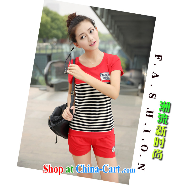 Han Ting her 2015 Korean version the code female leisure shorts Kit female beauty uniforms stripes two piece black XXL pictures, price, brand platters! Elections are good character, the national distribution, so why buy now enjoy more preferential! Health