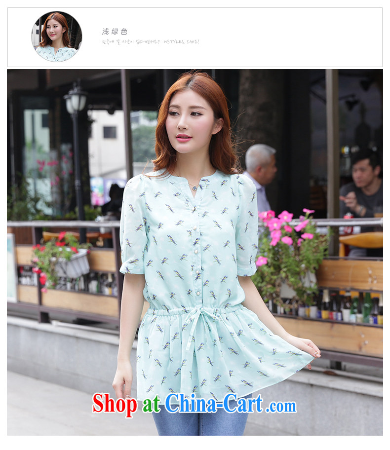 Cool Barbie ethnic 2015 summer new Korean version of the greater code female short-sleeve shirt floral snow woven shirts relaxed, long, snow-woven T-shirt royal blue 5 XL pictures, price, brand platters! Elections are good character, the national distribution, so why buy now enjoy more preferential! Health