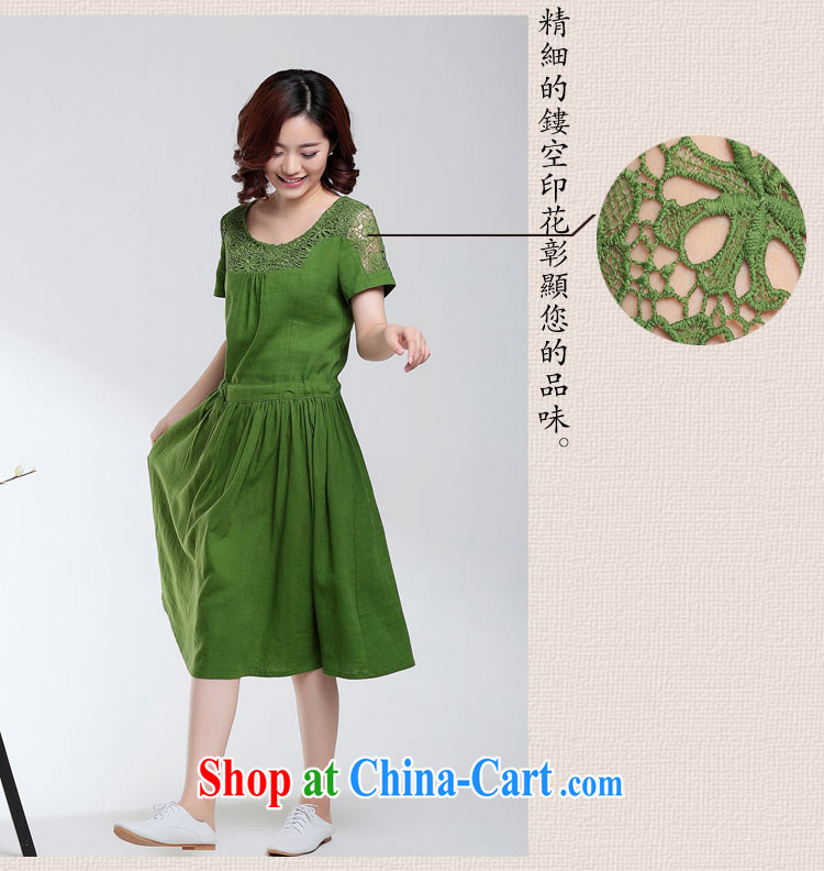 Cover Story 2015 spring and summer new short-sleeved linen material with her mother was older, long dress code the dress dress Navy XXL pictures, price, brand platters! Elections are good character, the national distribution, so why buy now enjoy more preferential! Health