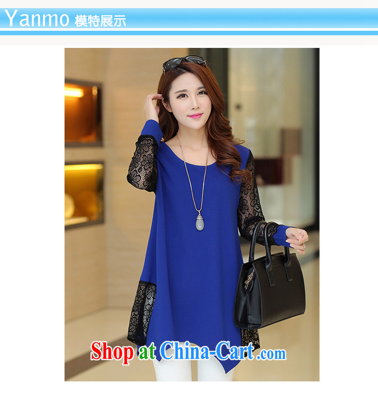 He droplets 2015 spring and summer new Korea and indeed increase in long skirt solid female Y 5187 royal blue short-sleeved 3XL pictures, price, brand platters! Elections are good character, the national distribution, so why buy now enjoy more preferential! Health
