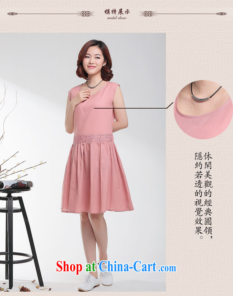 Cover Story Special Offers 2015 summer Korean embroidered sleeveless vest skirt the code female MA the dresses 30 - 40 year-old thick MM female Navy XXXL pictures, price, brand platters! Elections are good character, the national distribution, so why buy now enjoy more preferential! Health