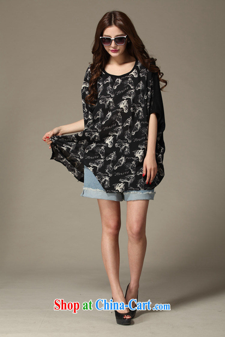 Iraq, the 2015 summer new, larger female thick mm thick sister Korean bat Ma Tau irregular snow woven T-shirt 935 black XXXL pictures, price, brand platters! Elections are good character, the national distribution, so why buy now enjoy more preferential! Health