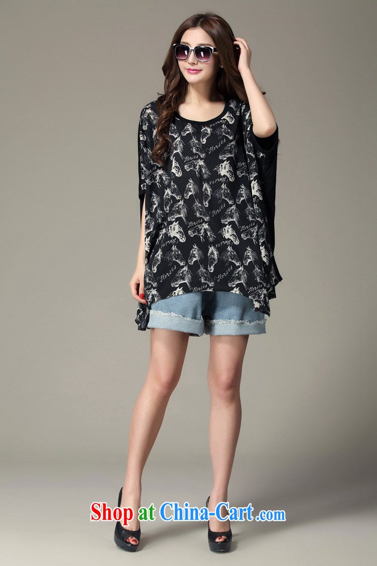 Iraq, the 2015 summer new, larger female thick mm thick sister Korean bat Ma Tau irregular snow woven T-shirt 935 black XXXL pictures, price, brand platters! Elections are good character, the national distribution, so why buy now enjoy more preferential! Health