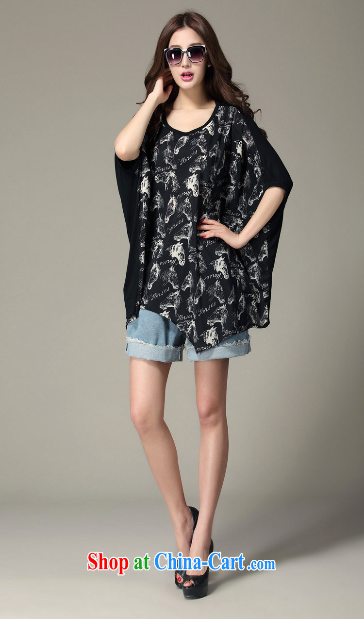 Iraq, the 2015 summer new, larger female thick mm thick sister Korean bat Ma Tau irregular snow woven T-shirt 935 black XXXL pictures, price, brand platters! Elections are good character, the national distribution, so why buy now enjoy more preferential! Health