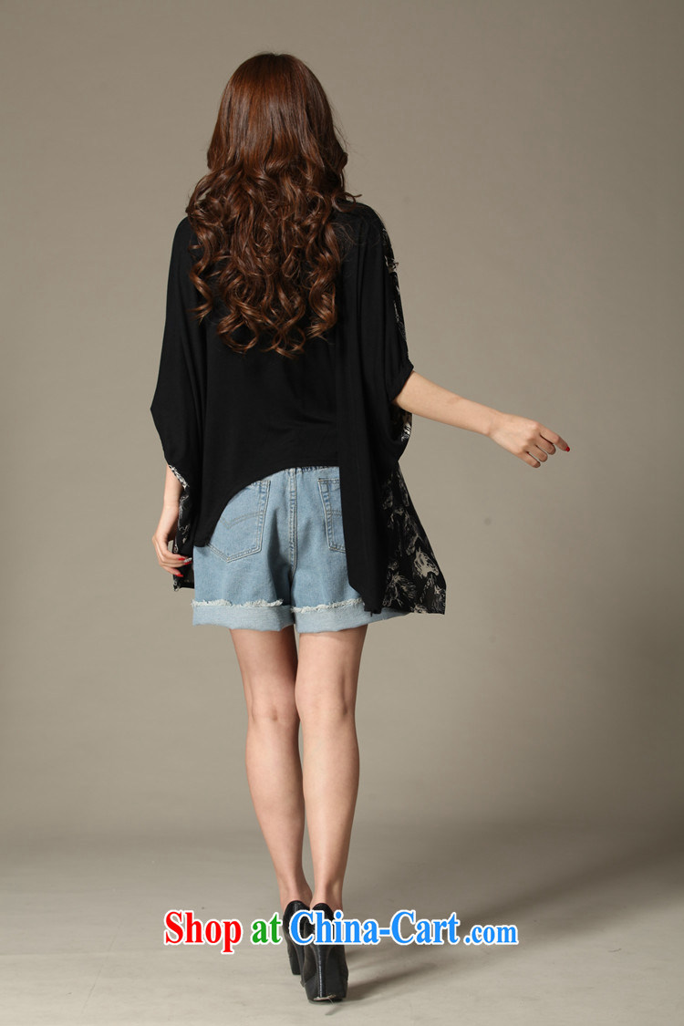 Iraq, the 2015 summer new, larger female thick mm thick sister Korean bat Ma Tau irregular snow woven T-shirt 935 black XXXL pictures, price, brand platters! Elections are good character, the national distribution, so why buy now enjoy more preferential! Health