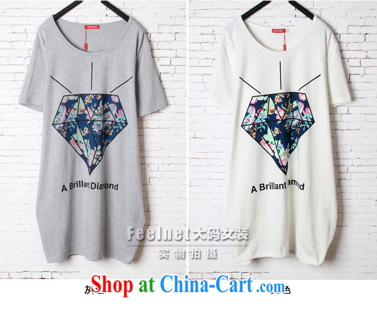 feelnet larger female 2015 summer new thick mm loose video thin stretch, long, short-sleeved shirt T 1504 gray 44 code/recommendations 45 - 80 kg pictures, price, brand platters! Elections are good character, the national distribution, so why buy now enjoy more preferential! Health