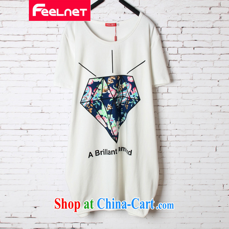 feelnet larger female 2015 summer new thick mm loose video thin stretch, long, short-sleeved shirt T 1504 gray 44 code/recommendations 45 - 80 kg, FeelNET, shopping on the Internet