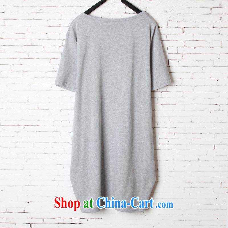 feelnet larger female 2015 summer new thick mm loose video thin stretch, long, short-sleeved shirt T 1504 gray 44 code/recommendations 45 - 80 kg, FeelNET, shopping on the Internet