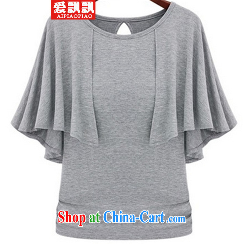 Love fills the air in Europe and by 2015 the Code women thick MM the fat XL female Summer Snow woven T-shirts female short-sleeved light gray code XXXXL