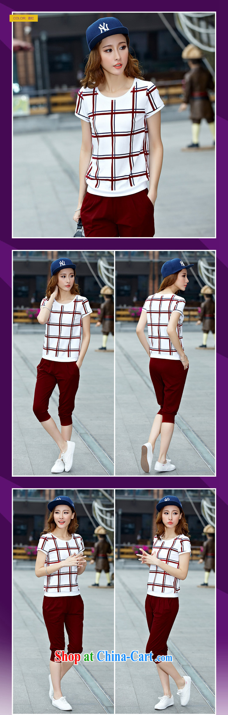Love waving 2015 short-sleeve beauty Leisure package girls summer summer sport large, stylish sports female wine red XXXL pictures, price, brand platters! Elections are good character, the national distribution, so why buy now enjoy more preferential! Health