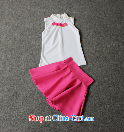 Love waving collision 2015 color sleeveless ice woven shirts high waist skirt Kit pink S pictures, price, brand platters! Elections are good character, the national distribution, so why buy now enjoy more preferential! Health