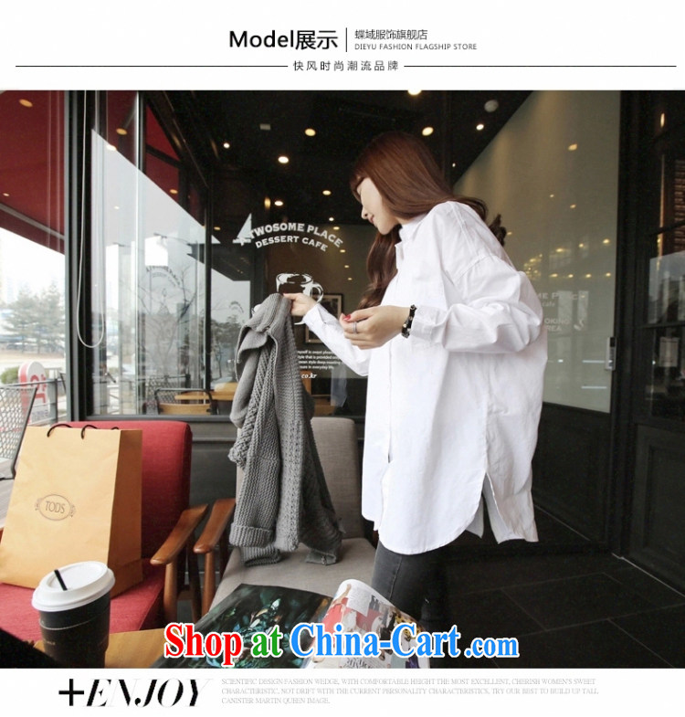 Love waving 2015 shirt loose the code long-sleeved Korean BF wind jacket white shirt girls cotton the large white code are code pictures, price, brand platters! Elections are good character, the national distribution, so why buy now enjoy more preferential! Health
