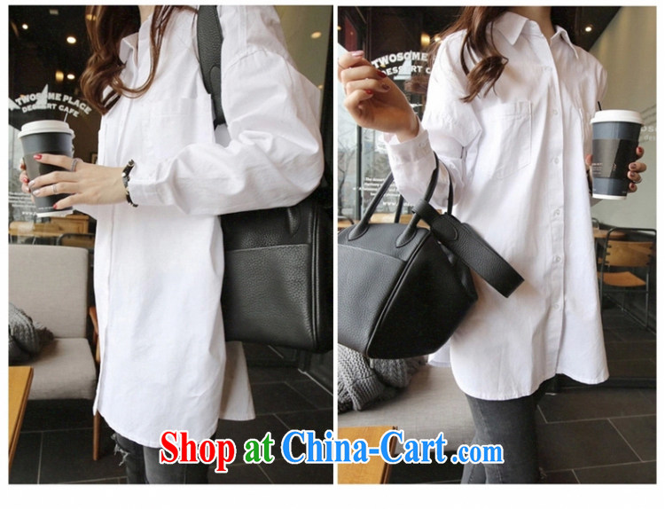 Love waving 2015 shirt loose the code long-sleeved Korean BF wind jacket white shirt girls cotton the large white code are code pictures, price, brand platters! Elections are good character, the national distribution, so why buy now enjoy more preferential! Health