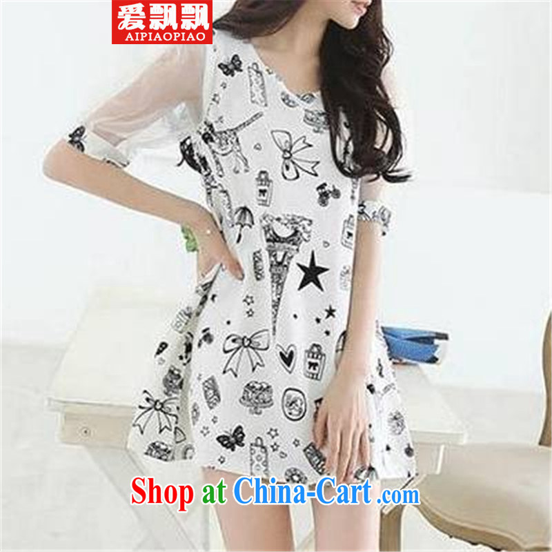 Love waving the 2015 code female and indeed increase, female Jack cuff in graphics thin thick sister dresses picture color the code XXXXL, love flying (AIPIAOPIAO), shopping on the Internet