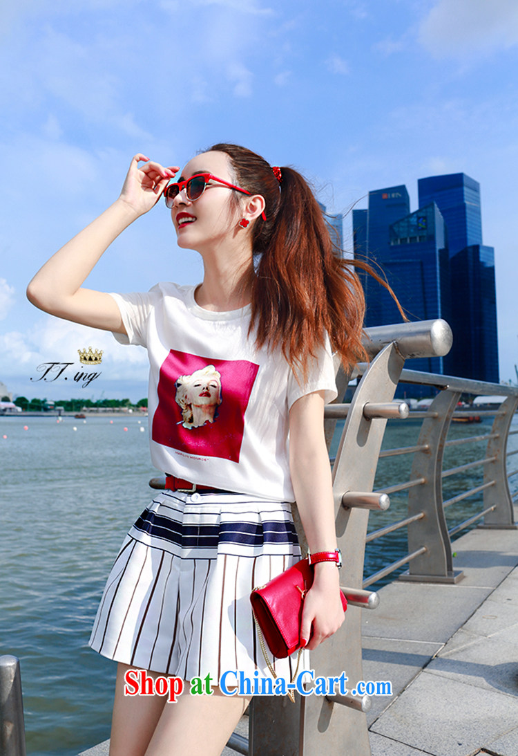 Love waving 2015 short sleeved shirt T Striped Short set the original Red Belt L pictures, price, brand platters! Elections are good character, the national distribution, so why buy now enjoy more preferential! Health