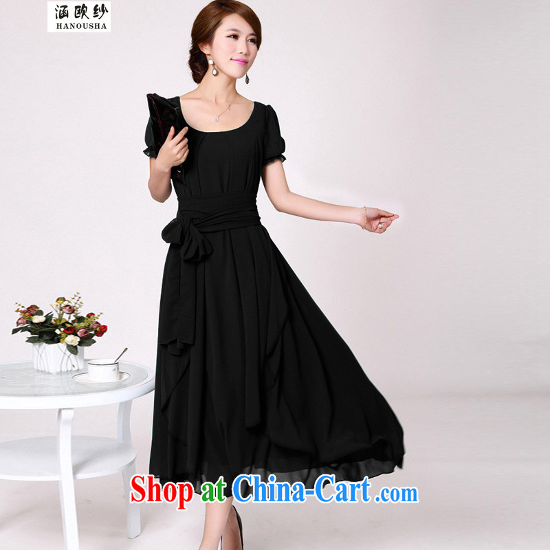 COVERED BY THE 2015 mm thick graphics thin summer the Code women dresses mother women long and indeed XL long skirt snow woven black XXXL