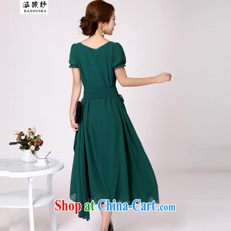 COVERED BY THE 2015 mm thick graphics thin summer the Code women dresses mother women long, indeed the XL long skirt snow woven black XXXL, covering the yarn (Hanousha), online shopping