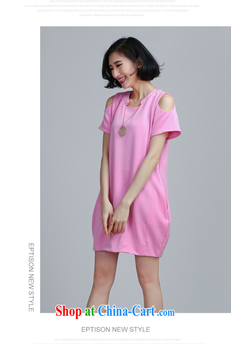 YILISA larger female summer new 200 Jack thick sister Sau San video thin stretch lanterns skirt short-sleeved bare shoulders dress female Y 6057 pink 4 XL pictures, price, brand platters! Elections are good character, the national distribution, so why buy now enjoy more preferential! Health