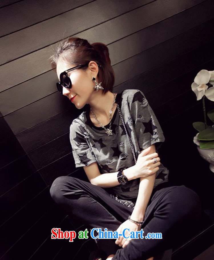 Kosovo, 2015 children and indeed XL female thick MM spring new Korean video thin thick sister summer double linen T shirt dark gray XXXXL pictures, price, brand platters! Elections are good character, the national distribution, so why buy now enjoy more preferential! Health