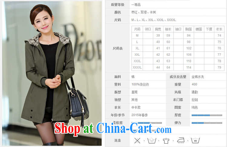 The Ju-Yee Nga 2014 new autumn and replace the Code women fashion style in Europe and about 100 ground coat YY 88,689 khaki XXXXL pictures, price, brand platters! Elections are good character, the national distribution, so why buy now enjoy more preferential! Health