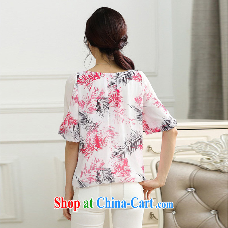In short, the possible summer 2015 New, and indeed increase, fresh women mm thick loose bat sleeves snow woven shirts female J 793 red 4 XL, in short, would be (Janrelove), online shopping